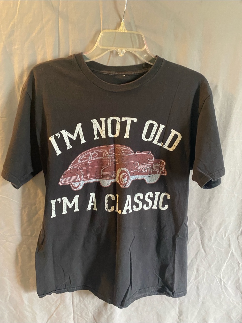 Men's Black Graphic Tee - 'I'm Not Old I'm A Classic'